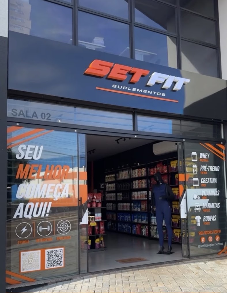 Fachada da Set Fit Suplementos em Santa Tereza do Oeste, Paraná